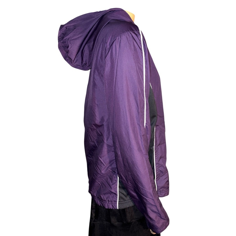 Nike Women's Purple hooded full zipper Windbreaker Jacket size L(12-14) - Picture 5 of 10